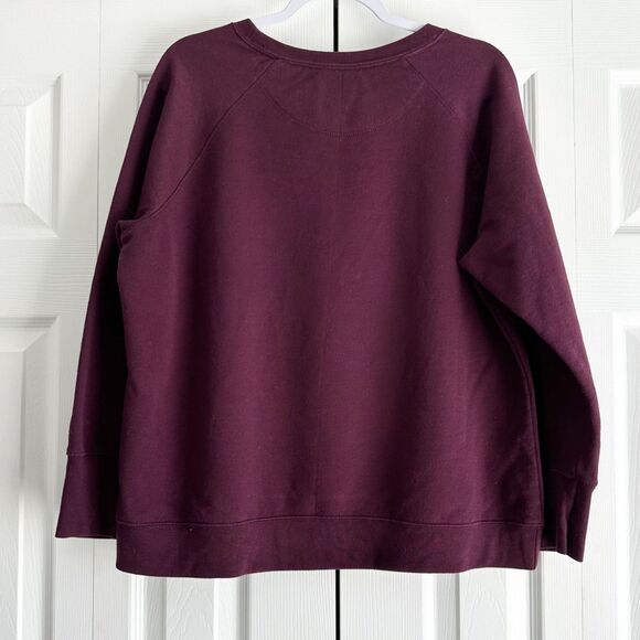 NWT Champion Sweatshirt Womens Size XL Maroon Crewneck Pullover Pink Logo - Picture 2 of 10